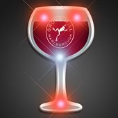 Twinkling Wine Glass LED Light Up Badge