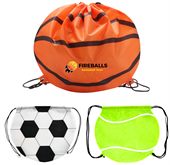 Bounce Ball Shaped Drawstring Backsack