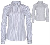 Brynn Ladies Sateen Stripe Long Sleeve Shirt