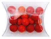 Chocolate Balls Corporate Colours Clear Pillow Box