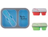 Collapsible 2 Section Food Container