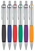 Colour Grip Silver Metal Pens