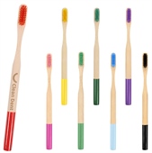 Colourful Handle Large Round Bamboo Toothbrush