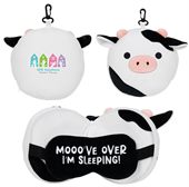 Comfort Pals Cow Shaped Pillow With Sleep Mask