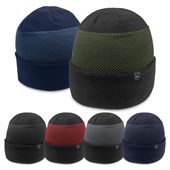 Contrast Weave Cuff Beanie