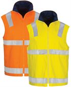 Cotton Drill Reversible Vest With Reflective Tape