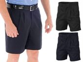 Cotton Shorts with Pleat Front