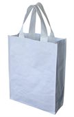 D1M Small White Eco Shopper With PP Handles