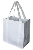 Large White Eco Shopper With PP Handles