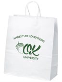 D1V Large Vertical White Eco Shopper With Twisted Paper Handles