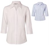 Deacon Ladies Fine Twill 3/4 Sleeve Shirt