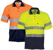 Centaur Hi Vis Two Tone Short Sleeve Polo With Reflective Tape