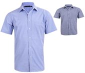 Everett Mens Multi-Tone Check Short Sleeve Shirt