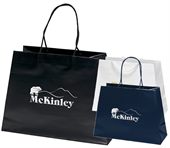 Large Matte Boutique Bag With Macrame Handles