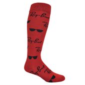Flat Knit Cotton Blend Knee High Socks With All Over Design