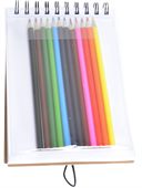 Flip Sketch Pad And 12 Colouring Pencils