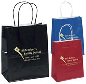 Small Coloured Gloss Paper Bag Twisted Paper Handles