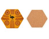 Hexagonal Full Colour Ceramic Coaster