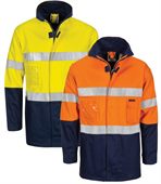 Hi Vis 2 In 1 Cotton Drill Jacket with Reflective Tape