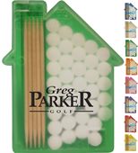 House Translucent Front Peppermint Dispenser With Toothpicks
