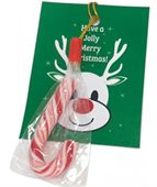 Single 5cm Candy Cane Gift Card