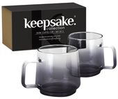 Keepsake Ombre Glass Coffee Mug Set