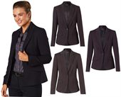 Ladies Poly Viscose Stretch One Button Cropped Jacket