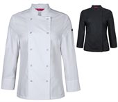 Ladies Snap Button Long Sleeve Chef Jacket