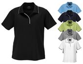 Womens Textured Poly Polo