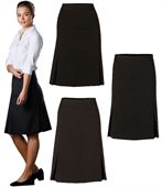 Ladies Wool Blend Pleated Stretch Skirt