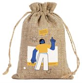 Large Linen Natural Drawstring Gift Bag