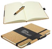 Eco Cork Covered Notebook With Pen