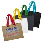 Medium Colourful Ribbon Handle Paper Bag