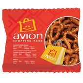 Medium Wide Snack Pack Bag Filled With Pretzel Snaps