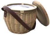 Horonga Round Wicker Picnic Cooler Basket