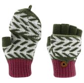 Monti Kids Jacquard Fingerless Gloves with Flip Cover