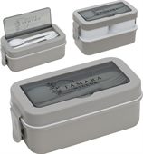 Nibbler 3-Compartment Stackable Lunch Box with Utensils