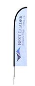 O1A Medium Straight Feather Banner One Side Print