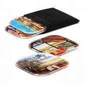 Plastic Frosted Coaster Set