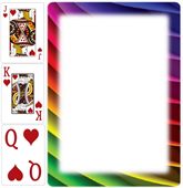 Playing Cards Customisable Rainbow Frame Theme Back