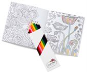 Premium Flower Theme Colouring Book & 8 Pencil Pack