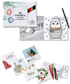 Premium Holiday Theme Colouring Book & 8 Pencil Pack