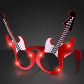 Red LED Guitar Party Glasses
