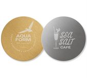 Round Engraved Metal Coaster