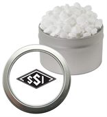 Round Window Tin Loaded With Sugar Free Peppermints