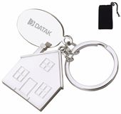 House-Shaped Silver Key Tag - Silver Finish