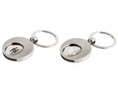 Grocery Cart Coin Round Keyring