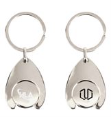 Grocery Cart Coin Teardrop Keyring