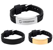 Silicone Rubber Bracelet With Adjustable Needle Buckle