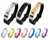 Silicone Rubber Colour Bracelet With Adjustable Needle Buckle